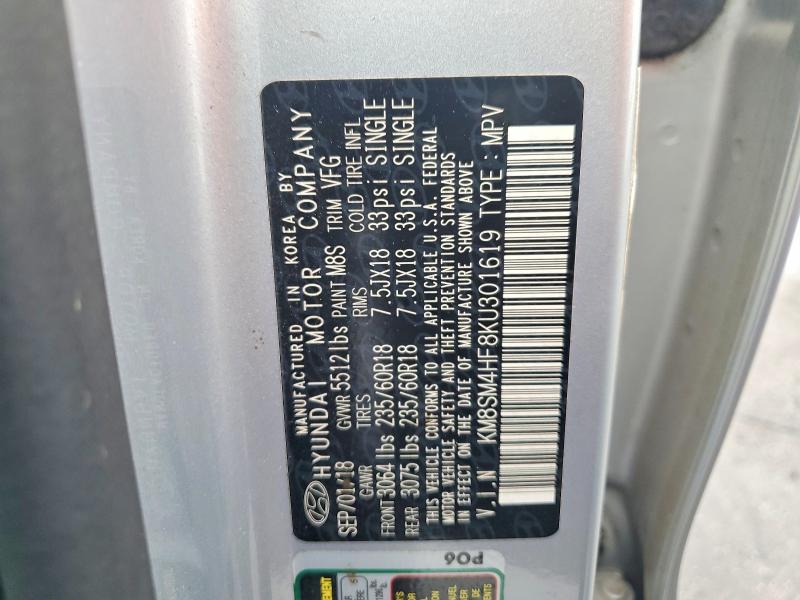 Aukcja sprzedaży 2019 Hyundai Santa Fe Xl, vin: KM8SM4HF8KU301619, numer aukcji: 63928446