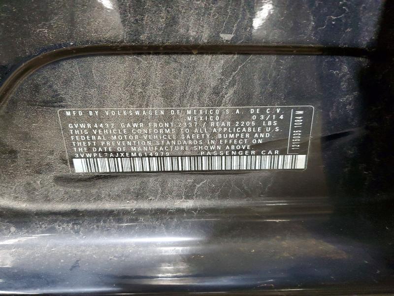 64089676 :رقم المزاد ، 3VWPL7AJXEM614979 vin ، 2014 Volkswagen Jetta مزاد بيع