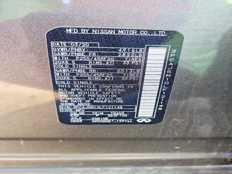 Продаж на аукціоні авто 2020 Infiniti Qx50, vin: 3PCAJ5M10LF121148, номер лоту: 66412596