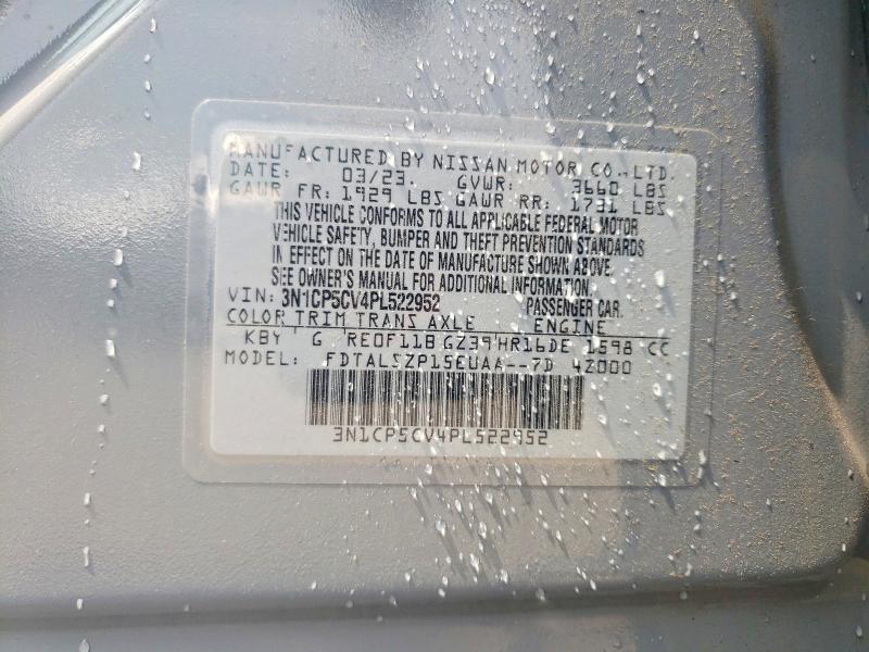 Продаж на аукціоні авто 2023 Nissan Kicks, vin: 3N1CP5CV4PL522952, номер лоту: 64015796
