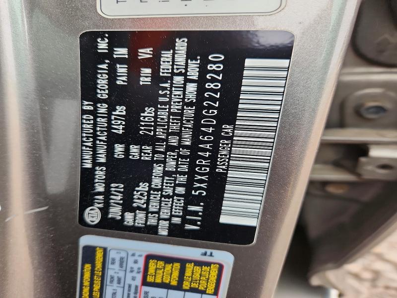 Aukcja sprzedaży 2013 Kia Optima, vin: 5XXGR4A64DG228280, numer aukcji: 64179436