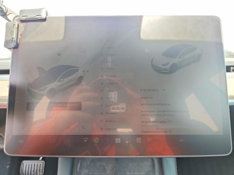 2023 Tesla Model 3 მანქანა იყიდება აუქციონზე, vin: 5YJ3E1EA2PF560846, აუქციონის ნომერი: 66268786