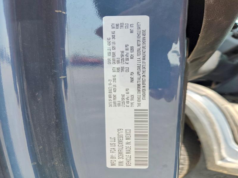 Продажа на аукционе авто 2021 Ram Promaster 3500, vin: 3C6MRVJGXME587179, номер лота: 63450026