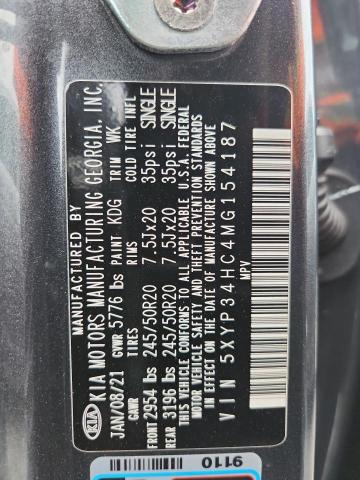 66789466 :رقم المزاد ، 5XYP34HC4MG154187 vin ، 2021 Kia Telluride مزاد بيع