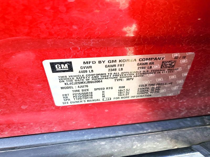 Aukcja sprzedaży 2018 Buick Encore, vin: KL4CJ2SMXJB652064, numer aukcji: 65717656