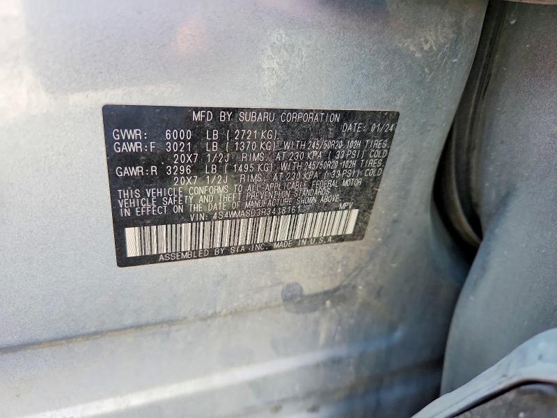 Продаж на аукціоні авто 2024 Subaru Ascent, vin: 4S4WMASD3R3418161, номер лоту: 58974536