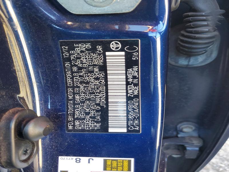 Aukcja sprzedaży 2013 Toyota Prius, vin: JTDKN3DU0D1641951, numer aukcji: 65084076