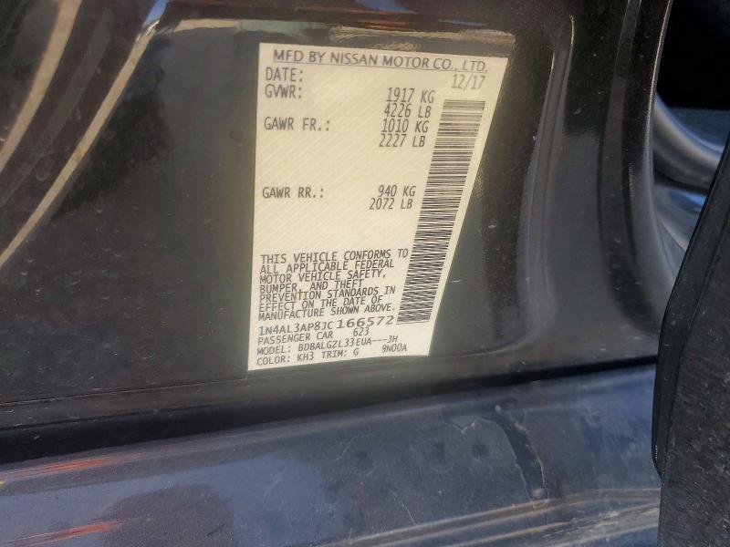 Продажа на аукционе авто 2018 Nissan Altima, vin: 1N4AL3AP8JC166572, номер лота: 63507116
