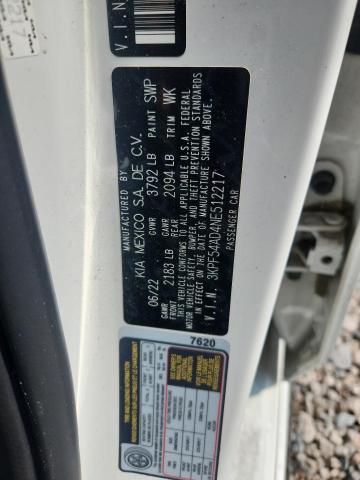 Aukcja sprzedaży 2022 Kia Forte, vin: 3KPF54AD4NE512217, numer aukcji: 64399286