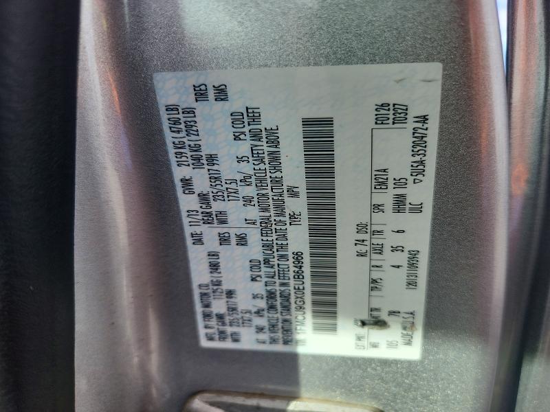 Продаж на аукціоні авто 2014 Ford Escape, vin: 1FMCU9GX0EUB64966, номер лоту: 65212066