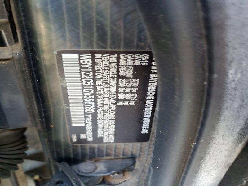 65847106 :رقم المزاد ، WBY1Z2C51GV556780 vin ، 2016 Bmw I3 مزاد بيع