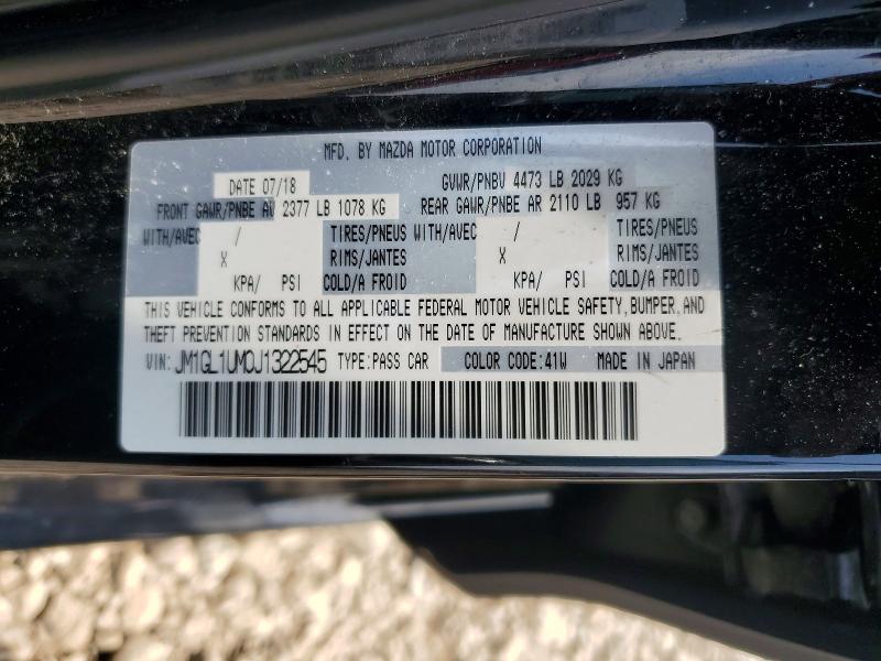 Aukcja sprzedaży 2018 Mazda 6, vin: JM1GL1UM0J1322545, numer aukcji: 63949946