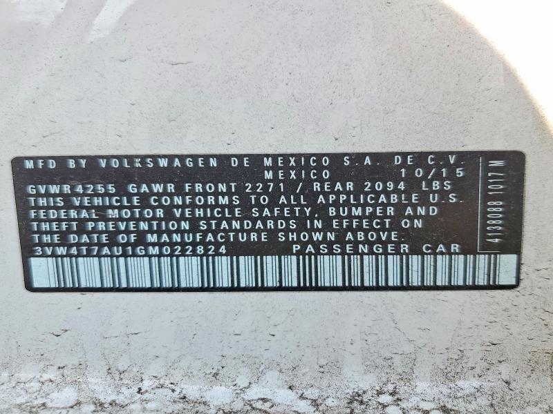 63026196 :رقم المزاد ، 3VW4T7AU1GM022824 vin ، 2016 Volkswagen Gti مزاد بيع
