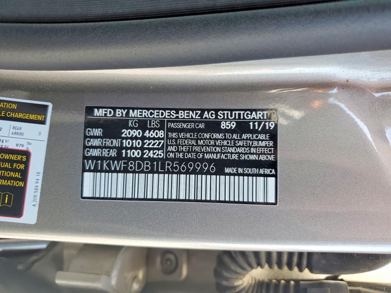Продажа на аукционе авто 2020 Mercedes-benz C, vin: W1KWF8DB1LR569996, номер лота: 64236086