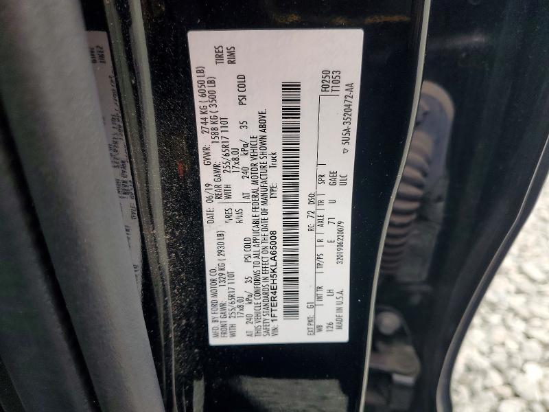 Aukcja sprzedaży 2019 Ford Ranger, vin: 1FTER4EH5KLA65008, numer aukcji: 65331686