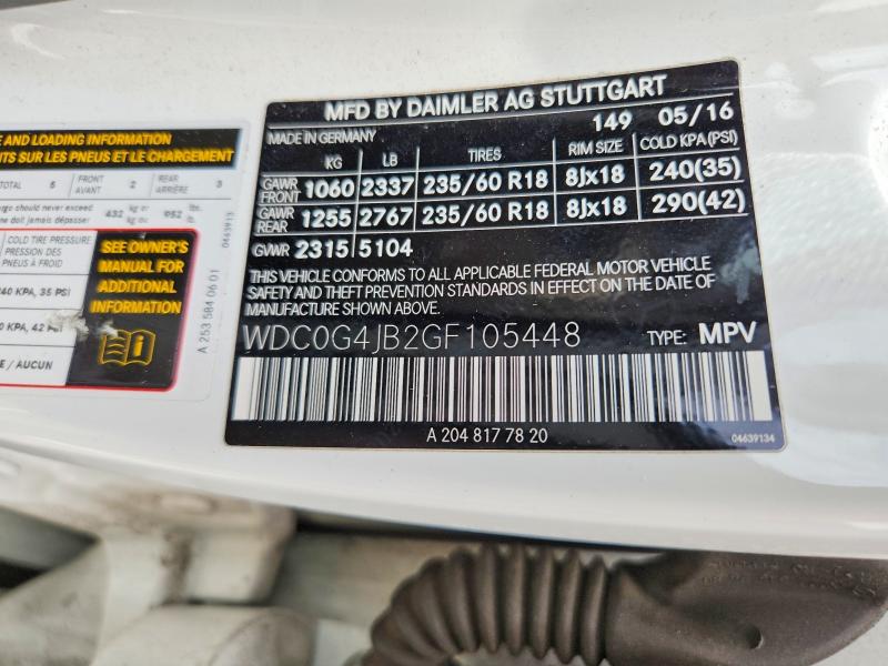 Auction sale of the 2016 Mercedes-benz Glc, vin: WDC0G4JB2GF105448, lot number: 66783336
