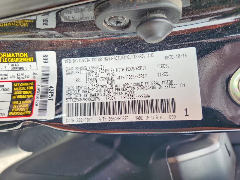 Aukcja sprzedaży 2017 Toyota Tacoma, vin: 5TFCZ5AN3HX062876, numer aukcji: 64464046