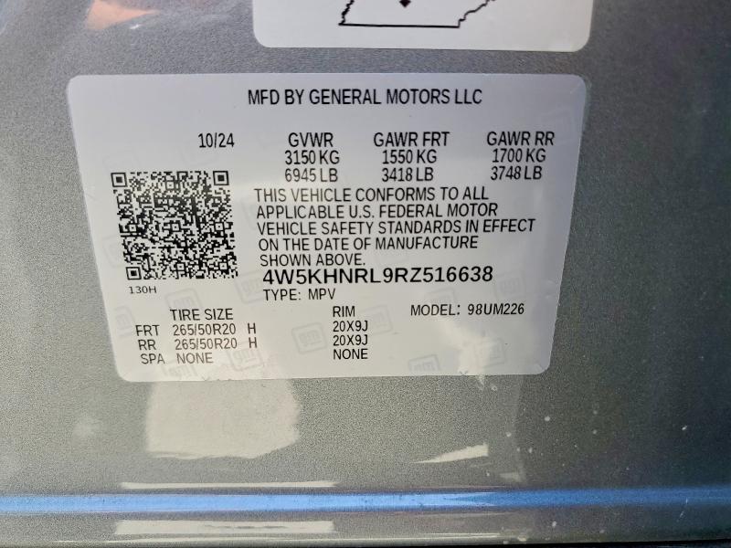 66621056 :رقم المزاد ، 4W5KHNRL9RZ516638 vin ، 2024 Acura Zdx مزاد بيع