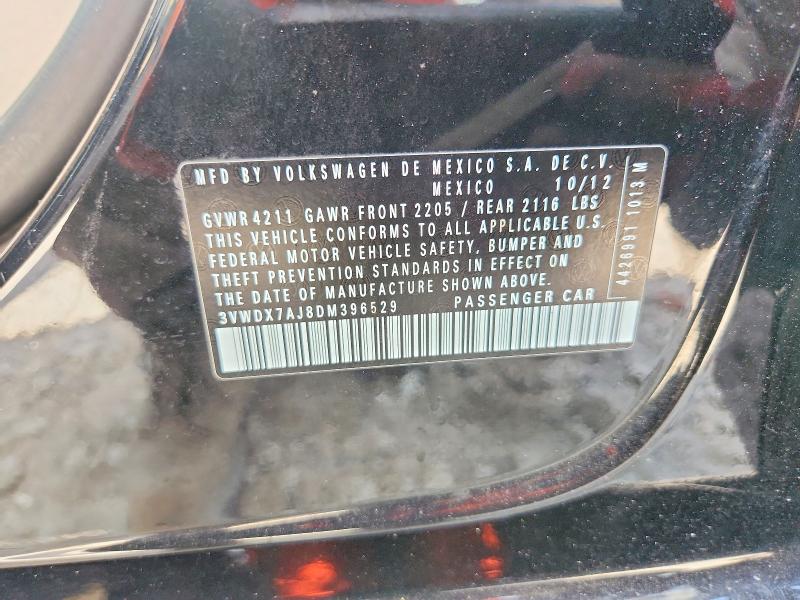 66532066 :رقم المزاد ، 3VWDX7AJ8DM396529 vin ، 2013 Volkswagen Jetta مزاد بيع