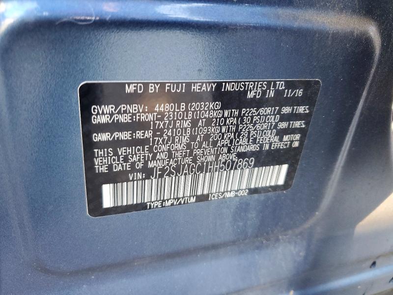 Aukcja sprzedaży 2017 Subaru Forester, vin: JF2SJAGC1HH507869, numer aukcji: 65926976