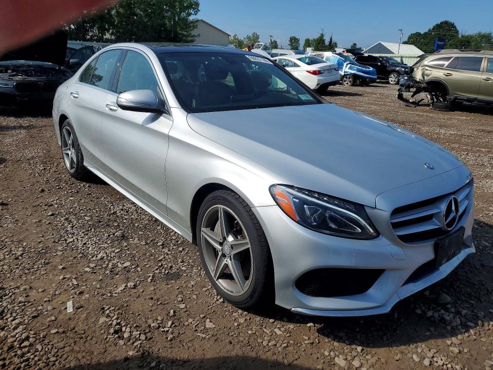 66637166 :رقم المزاد ، 55SWF4KB3FU061379 vin ، 2015 Mercedes-benz C مزاد بيع