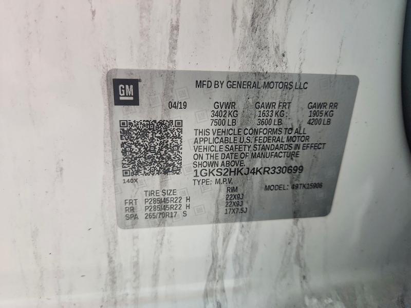 Продажа на аукционе авто 2019 Gmc Yukon Xl, vin: 1GKS2HKJ4KR330699, номер лота: 65810866