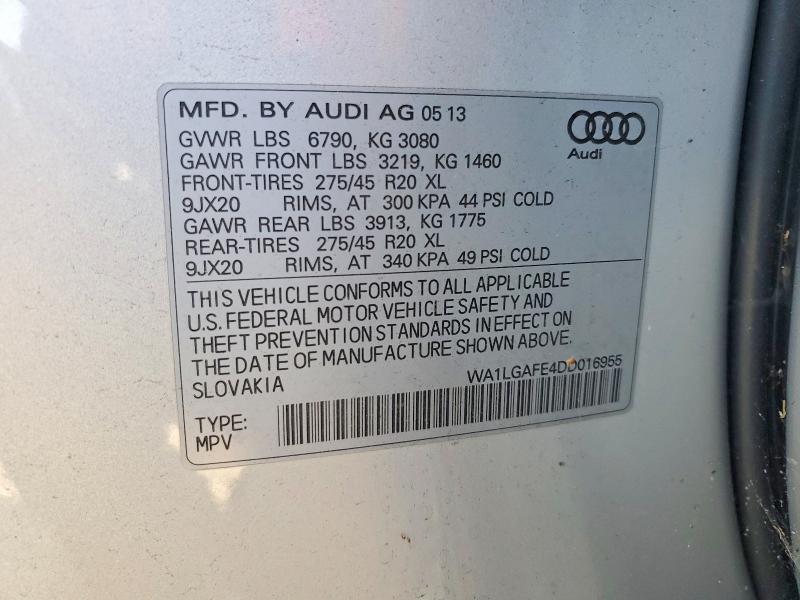 Aukcja sprzedaży 2013 Audi Q7, vin: WA1LGAFE4DD016955, numer aukcji: 64986596