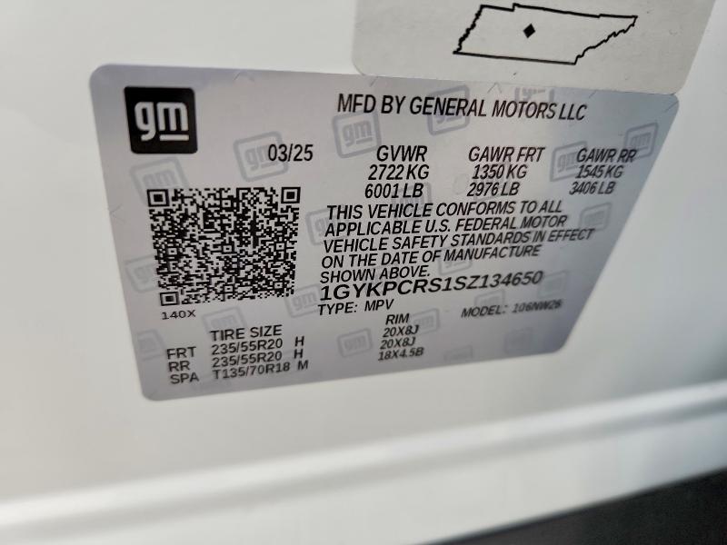 2025 Cadillac Xt6 მანქანა იყიდება აუქციონზე, vin: 1GYKPCRS1SZ134650, აუქციონის ნომერი: 65147446