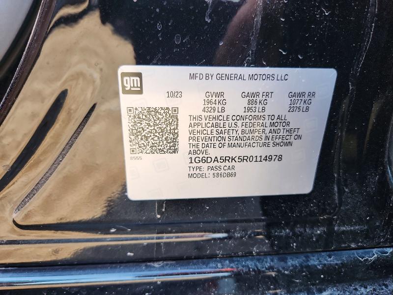 Auction sale of the 2024 Cadillac Ct4, vin: 1G6DA5RK5R0114978, lot number: 66818166