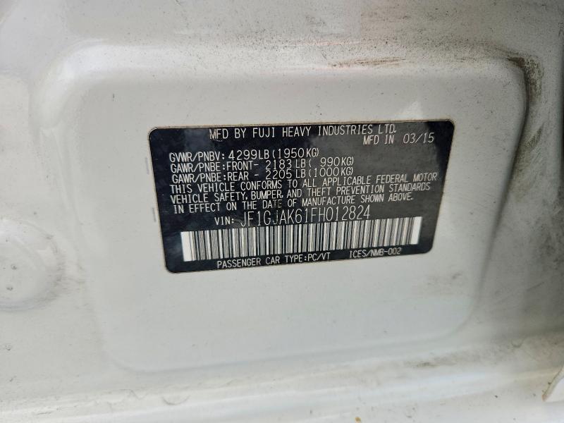 Aukcja sprzedaży 2015 Subaru Impreza, vin: JF1GJAK61FH012824, numer aukcji: 63699906