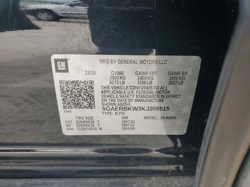 Aukcja sprzedaży 2019 Buick Enclave, vin: 5GAERBKW3KJ209515, numer aukcji: 64609826