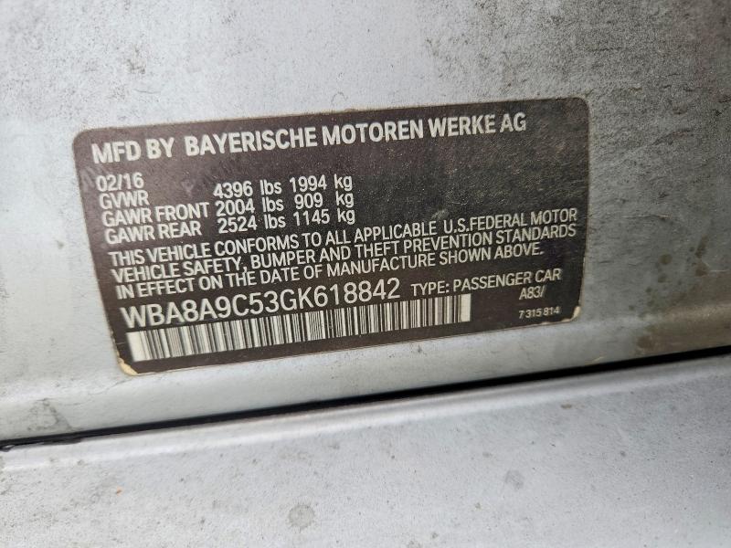 Aukcja sprzedaży 2016 Bmw 320, vin: WBA8A9C53GK618842, numer aukcji: 64828136