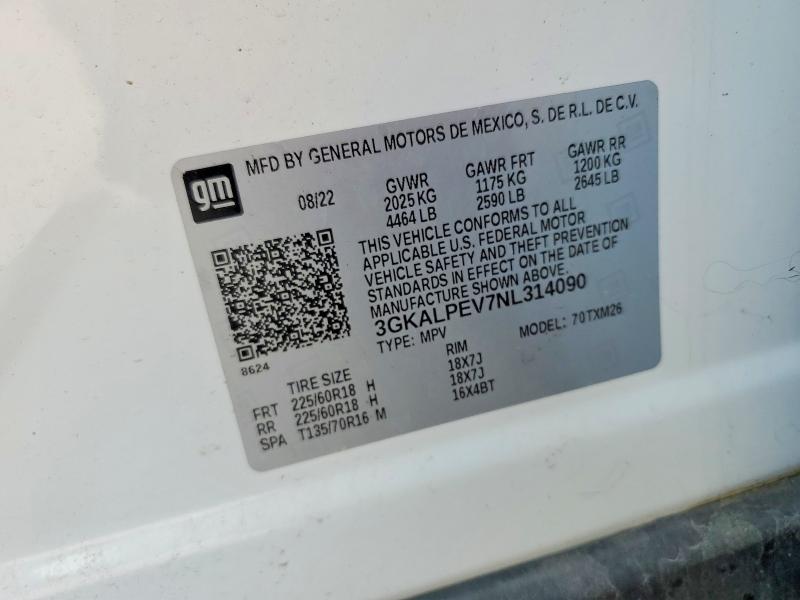 Продаж на аукціоні авто 2022 Gmc Terrain, vin: 3GKALPEV7NL314090, номер лоту: 63145336