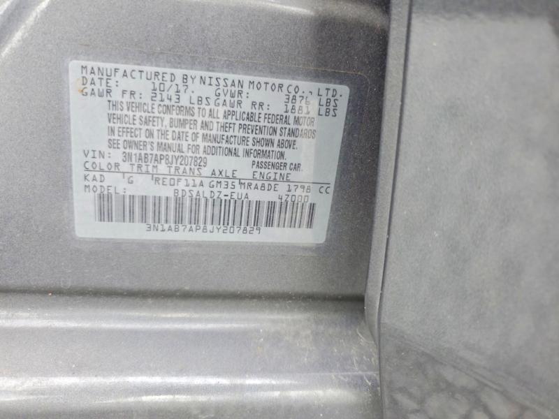 Продаж на аукціоні авто 2018 Nissan Sentra, vin: 3N1AB7AP8JY207829, номер лоту: 66102346