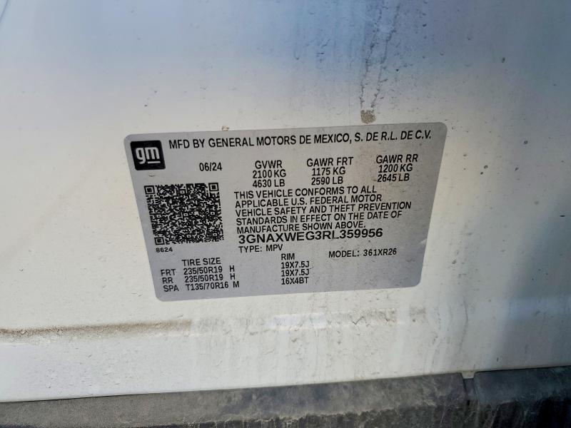 65270296 :رقم المزاد ، 3GNAXWEG3RL359956 vin ، 2024 Chevrolet Equinox مزاد بيع