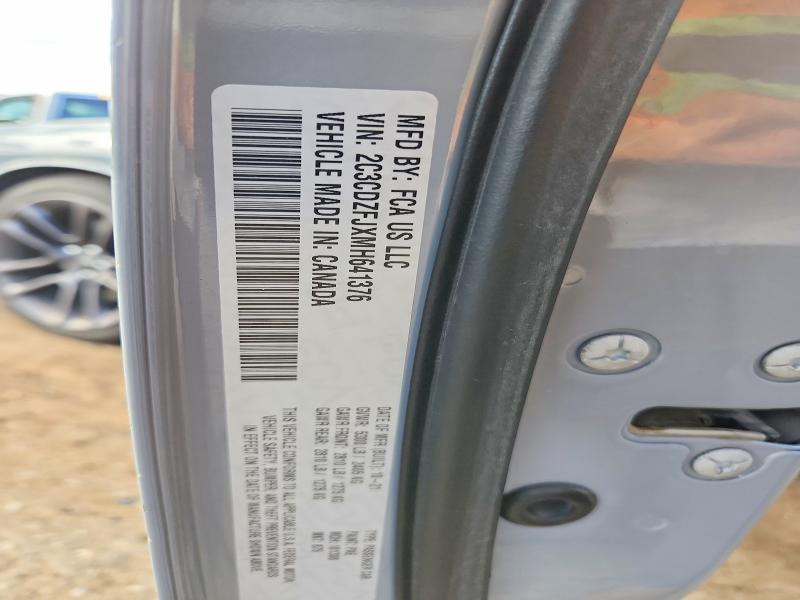 Продажа на аукционе авто 2021 Dodge Challenger, vin: 2C3CDZFJXMH641376, номер лота: 64897266