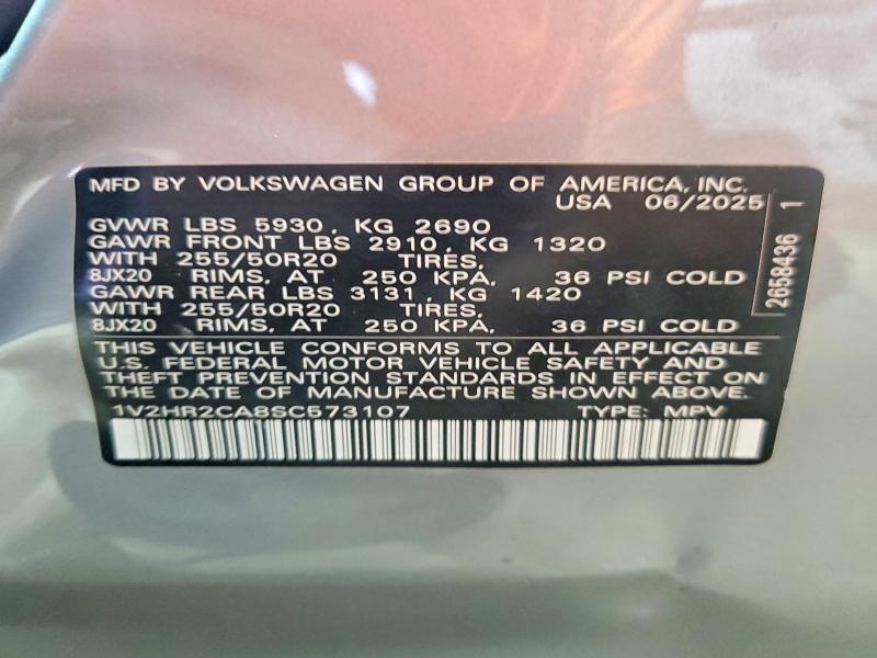 Aukcja sprzedaży 2025 Volkswagen Atlas, vin: 1V2HR2CA8SC573107, numer aukcji: 66817266