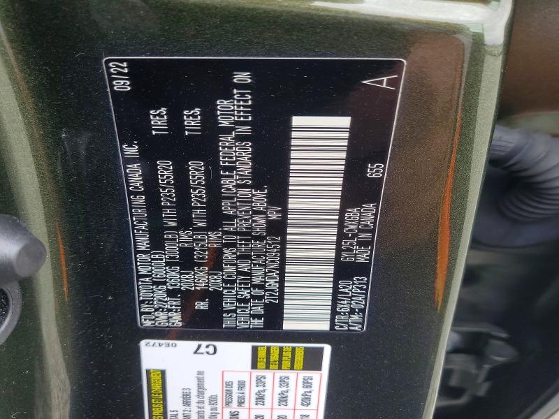 66561226 :رقم المزاد ، 2T2JGMDA7NC094512 vin ، 2022 Lexus Rx مزاد بيع
