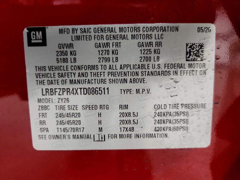 Aukcja sprzedaży 2026 Buick Envision, vin: LRBFZPR4XTD086511, numer aukcji: 66112506