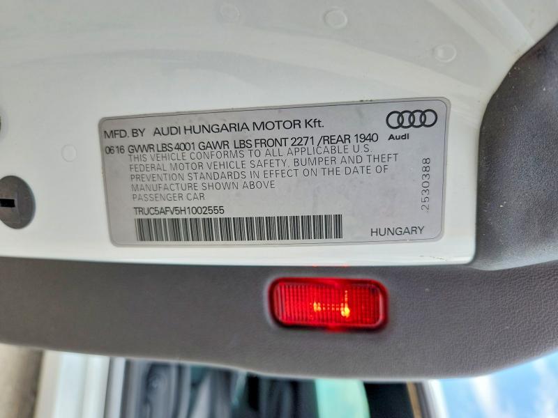 Продажа на аукционе авто 2017 Audi Tt, vin: TRUC5AFV5H1002555, номер лота: 67444856