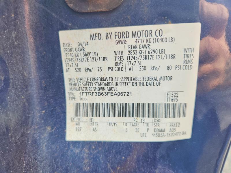Продажа на аукционе авто 2015 Ford F350, vin: 1FTRF3B63FEA06721, номер лота: 64234626