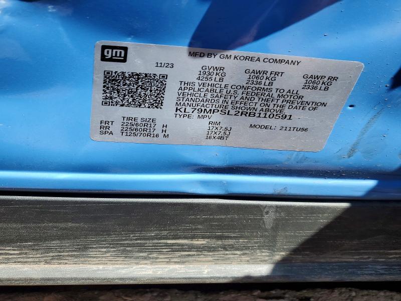 64830536 :رقم المزاد ، KL79MPSL2RB110591 vin ، 2024 Chevrolet Trailblazer مزاد بيع