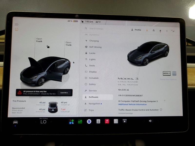 Продажа на аукционе авто 2022 Tesla Model 3, vin: 5YJ3E1EBXNF288097, номер лота: 66259876