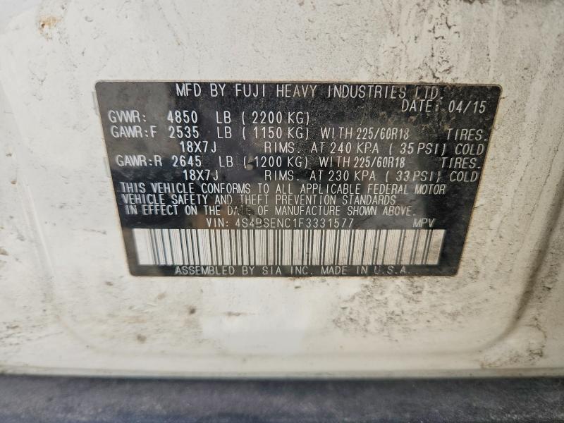 64498466 :رقم المزاد ، 4S4BSENC1F3331577 vin ، 2015 Subaru Outback مزاد بيع