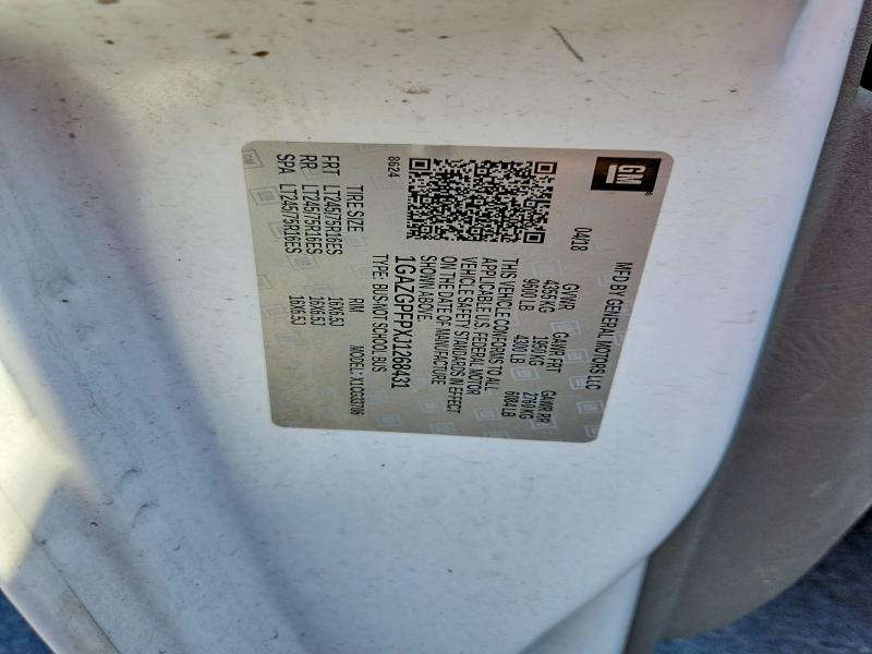 64051586 :رقم المزاد ، 1GAZGPFPXJ1268431 vin ، 2018 Chevrolet Express G3500 مزاد بيع