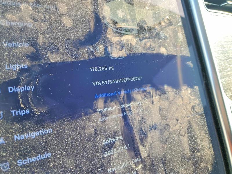 63859626 :رقم المزاد ، 5YJSA1H17EFP28237 vin ، 2014 Tesla Model S مزاد بيع