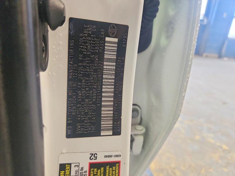 Aukcja sprzedaży 2020 Toyota Camry, vin: 4T1G11AK0LU917322, numer aukcji: 64270956