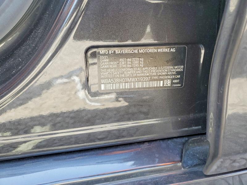 Продажа на аукционе авто 2021 Bmw 530, vin: WBA53BH01MWX19397, номер лота: 65379126