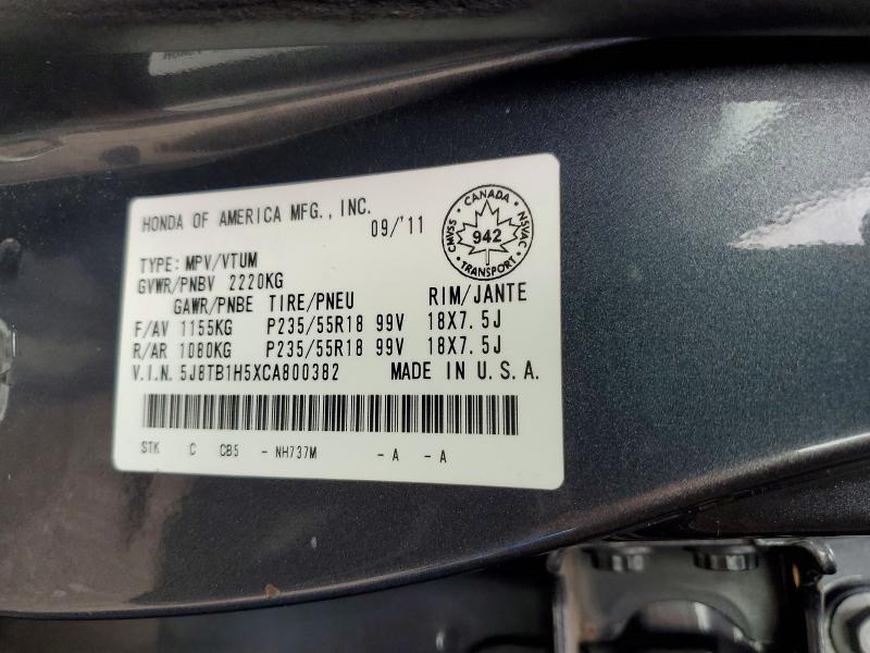 Продажа на аукционе авто 2012 Acura Rdx, vin: 5J8TB1H5XCA800382, номер лота: 65741026