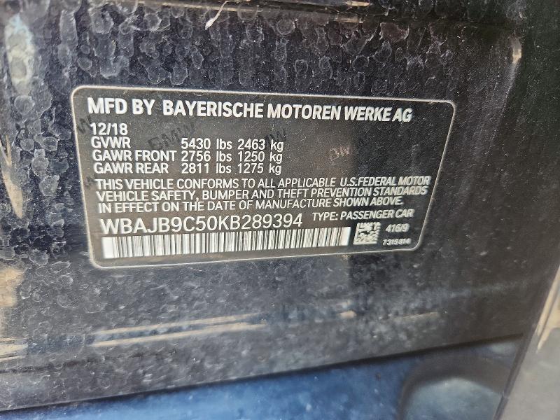 Продажа на аукционе авто 2019 Bmw M550xi, vin: WBAJB9C50KB289394, номер лота: 63423816